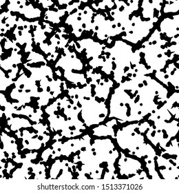 Full Seamless Abstract Pattern. Monochrome Vector. Black and White Dress Fabric Print. Design for Textile and Home Decoration. 