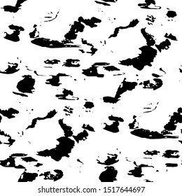 Full Seamless Abstract Pattern. Monochrome Vector. Black and White Dress Fabric Print. Design for Textile and Home Decoration. 