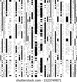 Full Seamless Abstract Pattern. Monochrome Vector. Black and White Dress Fabric Print. Design for Textile and Home Decoration. 