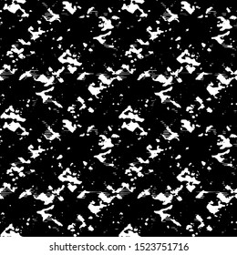 Full Seamless Abstract Pattern. Monochrome Vector. Black and White Dress Fabric Print. Design for Textile and Home Decoration. 