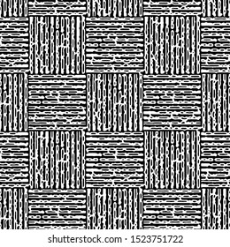 Full Seamless Abstract Pattern. Monochrome Vector. Black and White Dress Fabric Print. Design for Textile and Home Decoration. 