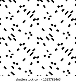 Full Seamless Abstract Pattern. Monochrome Vector. Black and White Dress Fabric Print. Design for Textile and Home Decoration. 