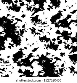 Full Seamless Abstract Pattern. Monochrome Vector. Black and White Dress Fabric Print. Design for Textile and Home Decoration. 