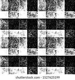 Full Seamless Abstract Pattern. Monochrome Vector. Black and White Dress Fabric Print. Design for Textile and Home Decoration. 