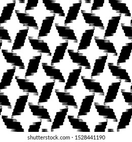 Full Seamless Abstract Pattern. Monochrome Vector. Black and White Dress Fabric Print. Design for Textile and Home Decoration. 