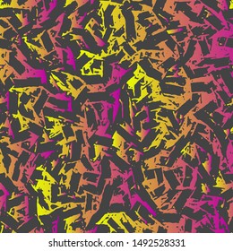 Full seamless abstract pattern vector for decor and textile. Red and yellow design for girls, boys textile fabric printing and wallpaper. Design for fashion and home design background.