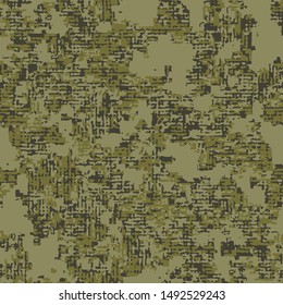 Full seamless abstract pattern vector for decor and textile. Khaki camouflage design for girls, boys textile fabric printing and wallpaper. Design for fashion and home design background.