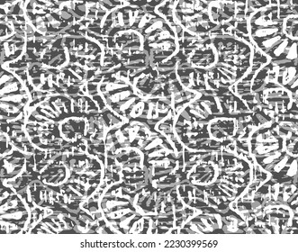 Full Seamless Abstract Texture Pattern. Monochrome Vector. Black and White Dress Fabric Print. illustration Design for Textile and Home Decoration.