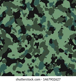 Full Seamless Army Camouflage Pattern Vector. Military Camo Skin for Decor and Textile. Army masking design for hunting textile fabric printing and wallpaper.