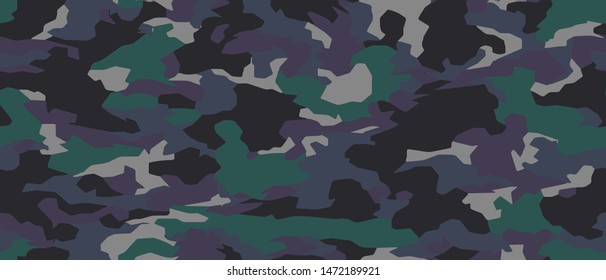 Full Seamless Army Camouflage Pattern Vector. Military Camo Skin for Decor and Textile. Army masking design for hunting textile fabric printing and wallpaper.