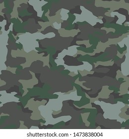 Full Seamless Army Camouflage Pattern Vector. Military Camo Skin for Decor and Textile. Army masking design for hunting textile fabric printing and wallpaper.