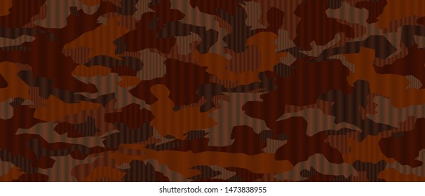 Full Seamless Army Camouflage Pattern Vector. Vertical Lines Military Camo Skin for Decor and Textile. Army masking design for hunting textile fabric printing and wallpaper.