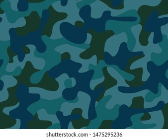 Full Seamless Army Camouflage Pattern Vector. Military Camo Skin for Decor and Textile. Army masking design for hunting textile fabric printing and wallpaper.