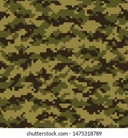 Full Seamless Army Camouflage Pattern Vector. Military Camo Skin for Decor and Textile. Army masking design for hunting textile fabric printing and wallpaper.