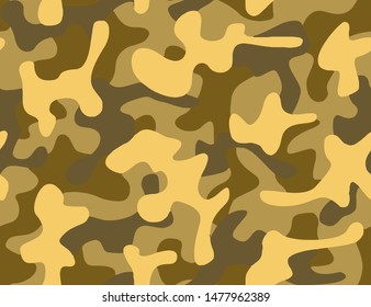 Full Seamless Army Camouflage Pattern Vector. Military Camo Skin for Decor and Textile. Army masking design for hunting textile fabric printing and wallpaper.