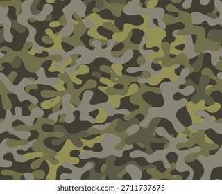 Vector de patrón de camuflaje del ejército sin costuras completo. Piel de Camuflaje Militar para Decoración y Textil. Diseño de enmascaramiento del ejército para la impresión y el Fondo de pantalla de la tela textil de la caza.