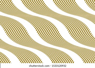 Full Seamless Background with waves lines Vector. Brown and white texture with vertical wave lines. Vertical lines design for fashion and decor fabric print.