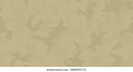 Full Seamless beige soft camo halftone background. Subtle camouflage shapes create a quiet military inspired print for fabric, wallpaper, decor and apparel.