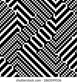 Patrón de textura geométrica blanca y negra completa para la decoración y la impresión de tejidos textiles. Resumen de diseño de modelos multipropósito para la moda y el diseño del hogar.