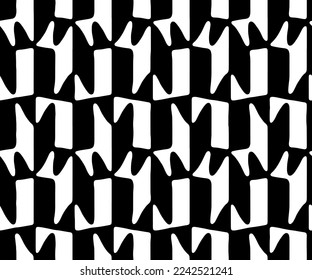 Patrón de forma blanca y negra sin foco. Vector blanco y negro para impresión de tela de vestir. Diseño para decoración textil y casera.