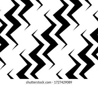 Full seamless black white texture pattern for decor and textile fabric print. Abstract zigzag model design for fashion and home design.