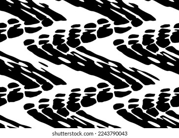 Full seamless black white texture pattern vector. Design for textile fabric print and wallpaper. Grunge vintage illustration model.