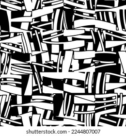 Full seamless black and white texture pattern for decor and textile fabric printing. Abstract multipurpose model design for fashion and home design.