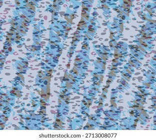 Patrón de piel de animal guepardo de leopardo abstracto azul completo sin costuras con rayas de cepillo diagonales y manchas en capas. Fondo de impresión de tela de moda para textiles modernos, ropa, Fondo de pantalla y decoración del hogar.