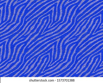 Full seamless blue tiger and zebra stripes animal skin pattern. Texture design for women textile fabric printing. Suitable for fashion use.