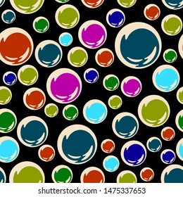 Full seamless bubble geometric skin pattern vector for decor and textile. Multibolored design for textile fabric printing and wallpaper. Design for fashion and home design cover.