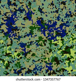 Full Seamless Camouflage Pattern in Vector. Soft and Dark Colors Military Skin illustration for Fashion Textile