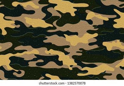 Full Seamless camouflage pattern in vector illustration for fashion textile background original design
