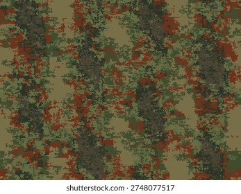 Full seamless camouflage print background. Fabric texture pattern for textile. Random dots army camo uniform skin vector for fashion and wallpaper. 