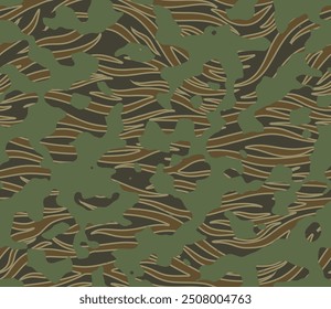 Patrón completo de impresión de camuflaje sin costuras. Fondo de camuflaje de Vector de cebra especial. Para la piel animal militar de la mujer para la tela textil. Textura del ejército.