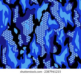 Full seamless camouflage texture pattern vector for military textile. Usable for Jacket Pants Shirt and Shorts. Dirty army camo masking design for skin fabric print and wallpaper.