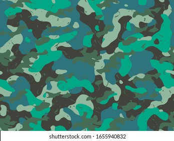Full seamless camouflage texture skin pattern vector for military textile. Usable for Jacket Pants Shirt and Shorts. Dirty army camo masking design for hunting fabric print and wallpaper. 