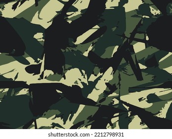 Full seamless camouflage texture skin pattern vector for military textile. Usable for Jacket Pants Shirt and Shorts. Army camo masking design for hunting fabric print and wallpaper. 