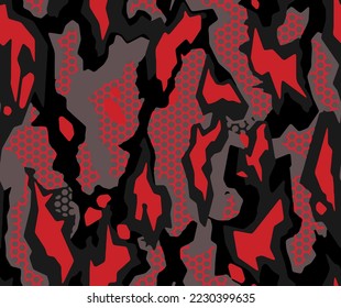 Full seamless camouflage texture skin pattern vector for military textile. Usable for Jacket Pants Shirt and Shorts. Dirty army camo masking design for hunting fabric print and wallpaper. 