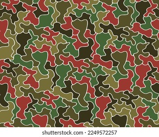 Full seamless camouflage texture skin pattern vector for military textile. Usable for Jacket Pants Shirt and Shorts. Army camo masking design for hunting fabric print and wallpaper. 