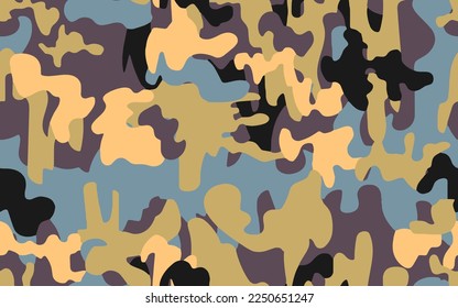 Full seamless camouflage texture skin pattern vector for military textile. Usable for Jacket Pants Shirt and Shorts. Army camo masking design for hunting fabric print and wallpaper. 