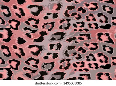 Full seamless cheetah and leopard animal skin pattern vector. Design for gray and pink cheetah colored textile fabric printing. Suitable for fashion use.