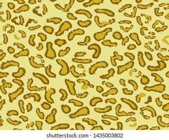 Full seamless cheetah and leopard animal skin pattern vector. Design for yellow cheetah colored textile fabric printing. Suitable for fashion use.