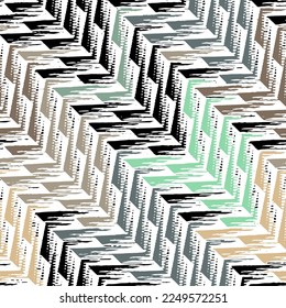 Full seamless decorative geometric fabric print pattern vector. Knitted texture background. Textile and wallpaper design for fashion and home design