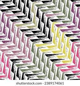 Full seamless decorative geometric fabric print pattern vector. Knitted texture background. Textile and wallpaper design for fashion and home design