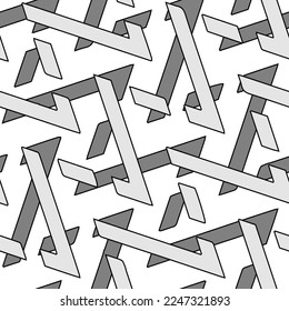 Full seamless decorative texture pattern. Grey white multipurpose geometric for textile fabric print. Fashion and home design background. Vector illustration.