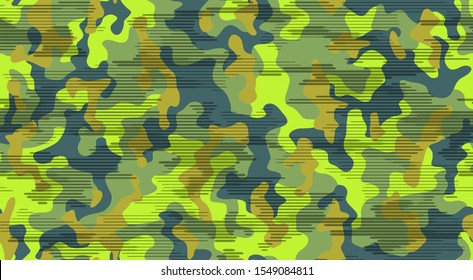 Full Seamless Dirty Army Camouflage Pattern Texture Vector. Military Camo Skin for Decor and Textile. Old Army masking design for hunting textile fabric printing and wallpaper.