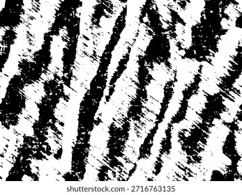 Full Seamless Distress Diagonal Lines Abstract Texture Pattern. Monochrome Vector. Black and White Dress Fabric Print. Design for Textile and Home Decoration. 