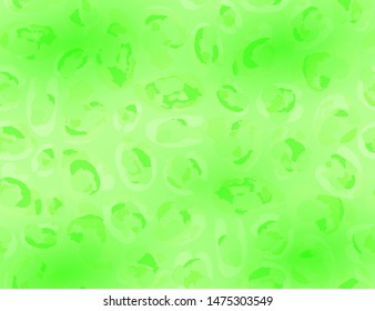 Full Seamless embellished leopard pattern for fabric printing. Soft green colored design suitable for printing on women's dress. Endless pattern for evening dress fabric.