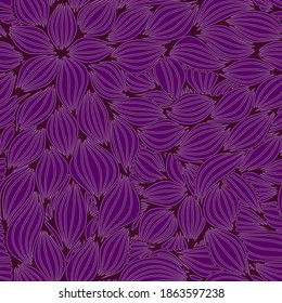 Full seamless floral pattern purple texture illustration. Halftone flower leaf design for fabric print. Suitable for fashion use.