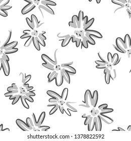 Full Seamless Floral Pattern Vector for girls, boys, clothes. Wallpaper for textile and fabric. Fashion style.